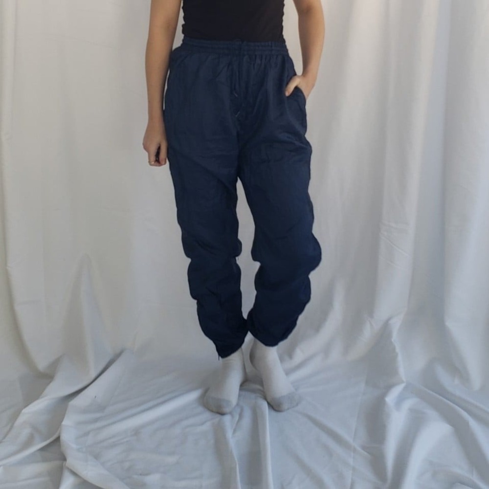 90s Navy Blue Olympic Windpants